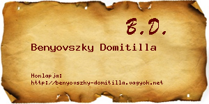 Benyovszky Domitilla névjegykártya